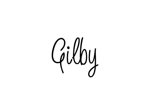 Design your own signature with our free online signature maker. With this signature software, you can create a handwritten (Angelique-Rose-font-FFP) signature for name Gilby. Gilby signature style 5 images and pictures png