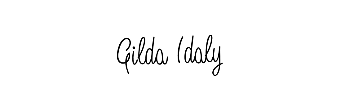 This is the best signature style for the Gilda Idaly name. Also you like these signature font (Angelique-Rose-font-FFP). Mix name signature. Gilda Idaly signature style 5 images and pictures png