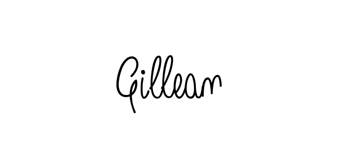 Gillean stylish signature style. Best Handwritten Sign (Angelique-Rose-font-FFP) for my name. Handwritten Signature Collection Ideas for my name Gillean. Gillean signature style 5 images and pictures png