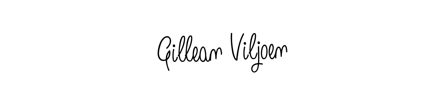 if you are searching for the best signature style for your name Gillean Viljoen. so please give up your signature search. here we have designed multiple signature styles  using Angelique-Rose-font-FFP. Gillean Viljoen signature style 5 images and pictures png