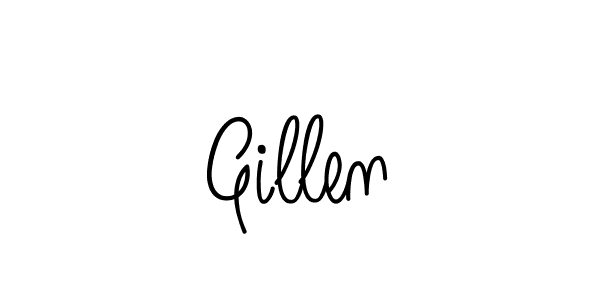 Gillen stylish signature style. Best Handwritten Sign (Angelique-Rose-font-FFP) for my name. Handwritten Signature Collection Ideas for my name Gillen. Gillen signature style 5 images and pictures png