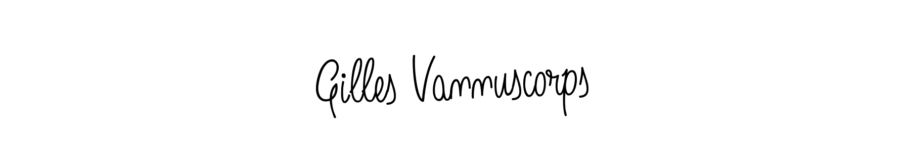 How to make Gilles Vannuscorps name signature. Use Angelique-Rose-font-FFP style for creating short signs online. This is the latest handwritten sign. Gilles Vannuscorps signature style 5 images and pictures png