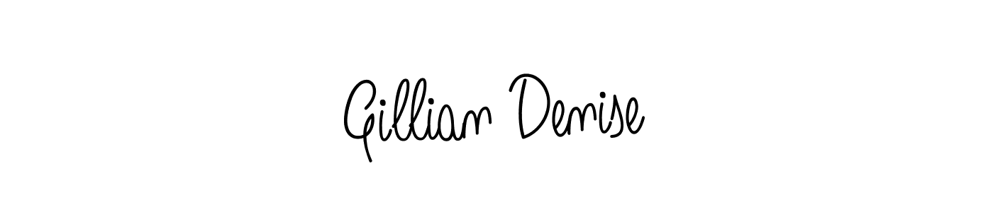 Make a beautiful signature design for name Gillian Denise. With this signature (Angelique-Rose-font-FFP) style, you can create a handwritten signature for free. Gillian Denise signature style 5 images and pictures png