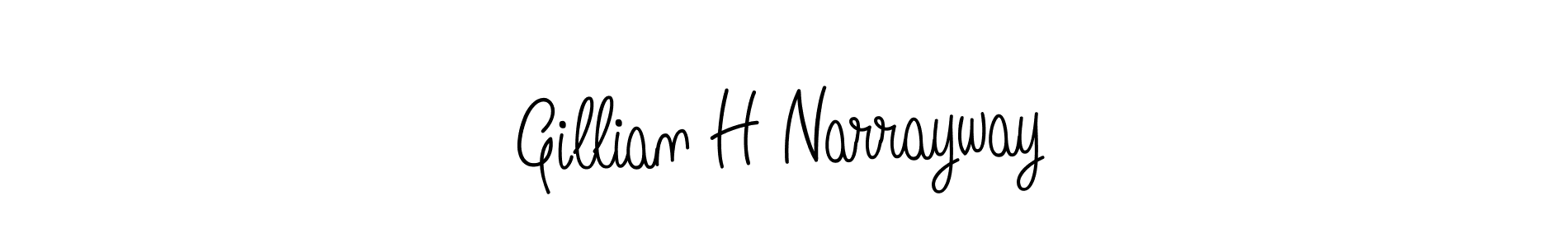 Design your own signature with our free online signature maker. With this signature software, you can create a handwritten (Angelique-Rose-font-FFP) signature for name Gillian H Narrayway. Gillian H Narrayway signature style 5 images and pictures png
