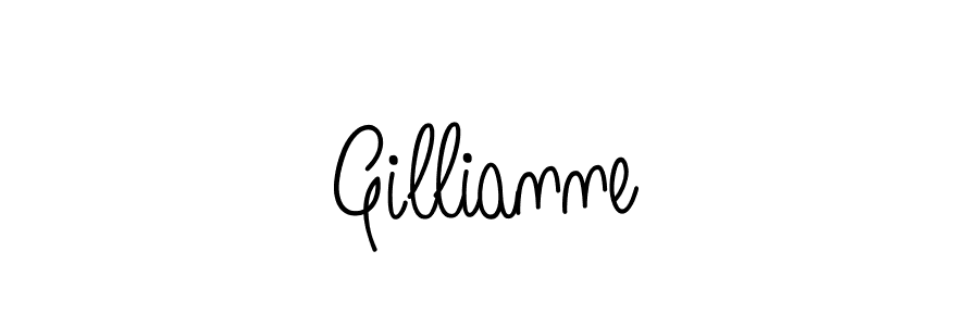 How to make Gillianne name signature. Use Angelique-Rose-font-FFP style for creating short signs online. This is the latest handwritten sign. Gillianne signature style 5 images and pictures png