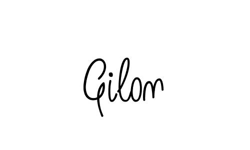 Gilon stylish signature style. Best Handwritten Sign (Angelique-Rose-font-FFP) for my name. Handwritten Signature Collection Ideas for my name Gilon. Gilon signature style 5 images and pictures png