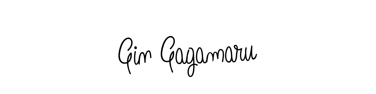 Make a beautiful signature design for name Gin Gagamaru. With this signature (Angelique-Rose-font-FFP) style, you can create a handwritten signature for free. Gin Gagamaru signature style 5 images and pictures png
