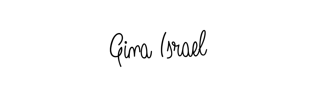 Use a signature maker to create a handwritten signature online. With this signature software, you can design (Angelique-Rose-font-FFP) your own signature for name Gina Israel. Gina Israel signature style 5 images and pictures png