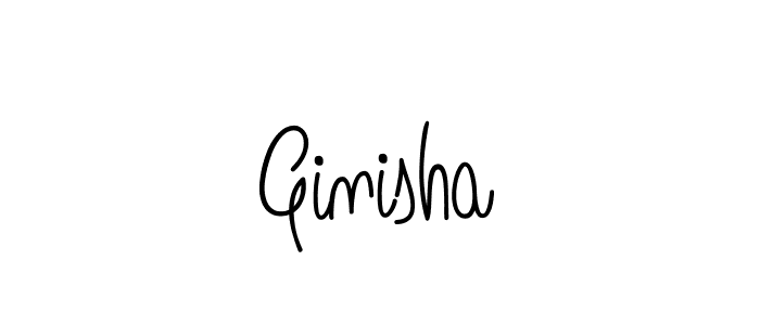 Make a beautiful signature design for name Ginisha. With this signature (Angelique-Rose-font-FFP) style, you can create a handwritten signature for free. Ginisha signature style 5 images and pictures png