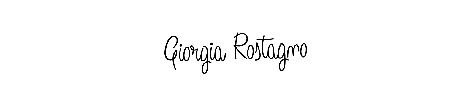 You should practise on your own different ways (Angelique-Rose-font-FFP) to write your name (Giorgia Rostagno) in signature. don't let someone else do it for you. Giorgia Rostagno signature style 5 images and pictures png