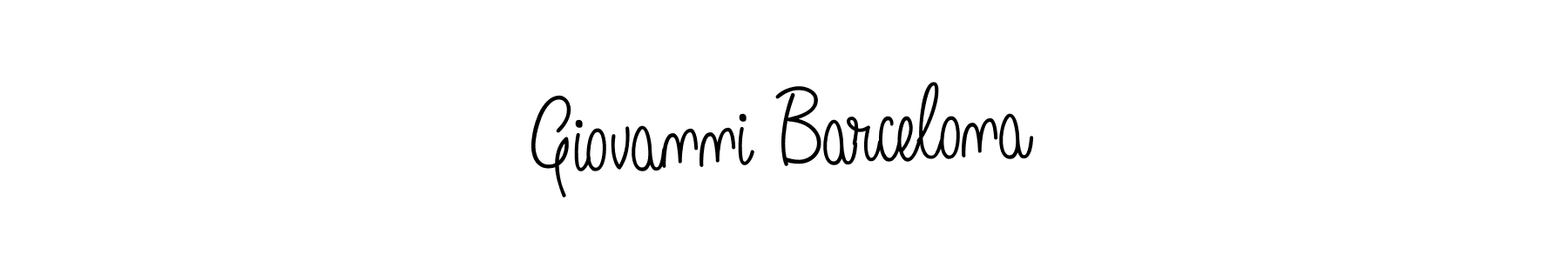 How to make Giovanni Barcelona name signature. Use Angelique-Rose-font-FFP style for creating short signs online. This is the latest handwritten sign. Giovanni Barcelona signature style 5 images and pictures png