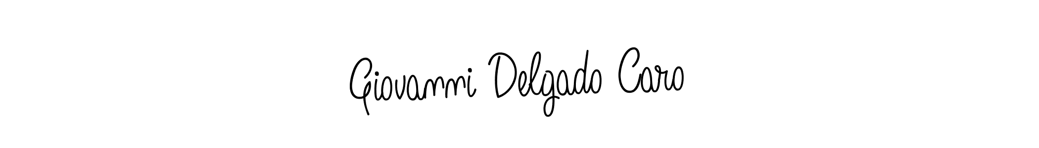 You should practise on your own different ways (Angelique-Rose-font-FFP) to write your name (Giovanni Delgado Caro) in signature. don't let someone else do it for you. Giovanni Delgado Caro signature style 5 images and pictures png