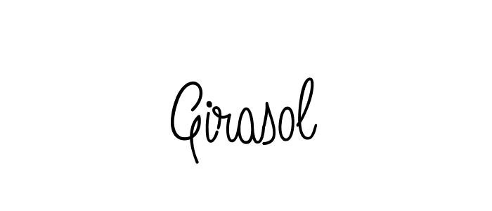 You should practise on your own different ways (Angelique-Rose-font-FFP) to write your name (Girasol) in signature. don't let someone else do it for you. Girasol signature style 5 images and pictures png