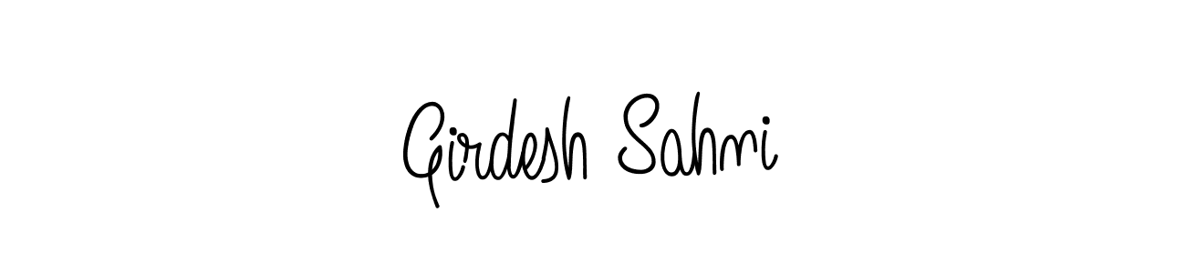 Also we have Girdesh Sahni name is the best signature style. Create professional handwritten signature collection using Angelique-Rose-font-FFP autograph style. Girdesh Sahni signature style 5 images and pictures png