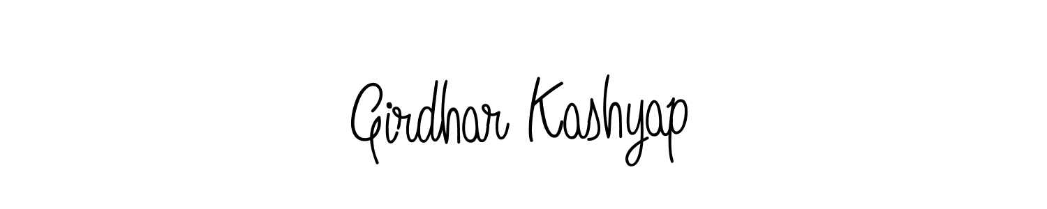 Use a signature maker to create a handwritten signature online. With this signature software, you can design (Angelique-Rose-font-FFP) your own signature for name Girdhar Kashyap. Girdhar Kashyap signature style 5 images and pictures png