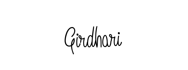 Use a signature maker to create a handwritten signature online. With this signature software, you can design (Angelique-Rose-font-FFP) your own signature for name Girdhari. Girdhari signature style 5 images and pictures png