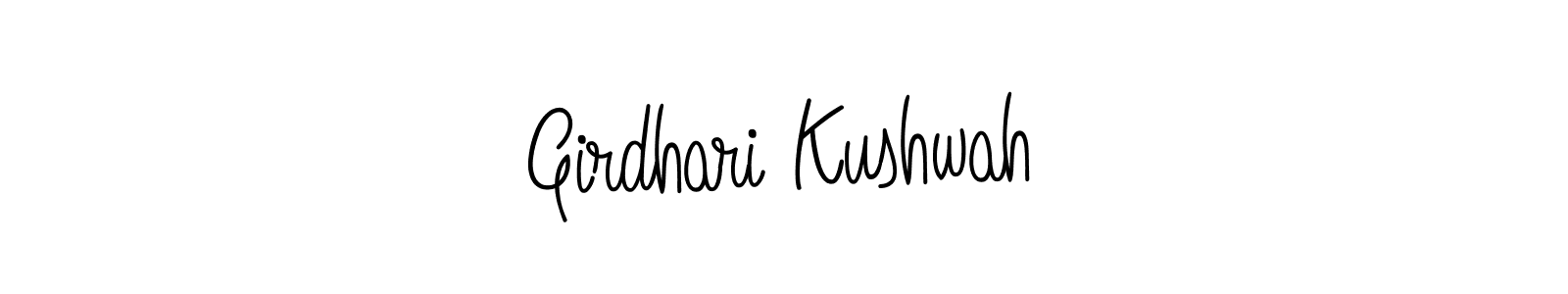 How to make Girdhari Kushwah name signature. Use Angelique-Rose-font-FFP style for creating short signs online. This is the latest handwritten sign. Girdhari Kushwah signature style 5 images and pictures png