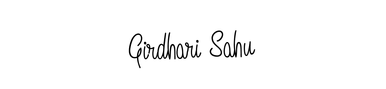 The best way (Angelique-Rose-font-FFP) to make a short signature is to pick only two or three words in your name. The name Girdhari Sahu include a total of six letters. For converting this name. Girdhari Sahu signature style 5 images and pictures png