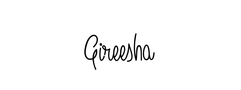 if you are searching for the best signature style for your name Gireesha. so please give up your signature search. here we have designed multiple signature styles  using Angelique-Rose-font-FFP. Gireesha signature style 5 images and pictures png