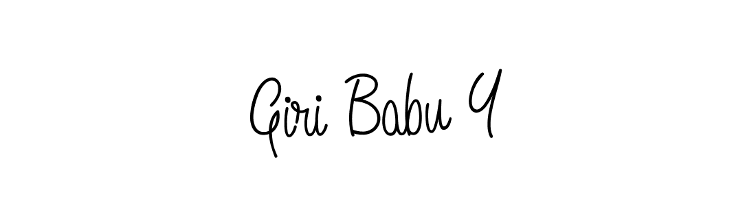 Use a signature maker to create a handwritten signature online. With this signature software, you can design (Angelique-Rose-font-FFP) your own signature for name Giri Babu Y. Giri Babu Y signature style 5 images and pictures png