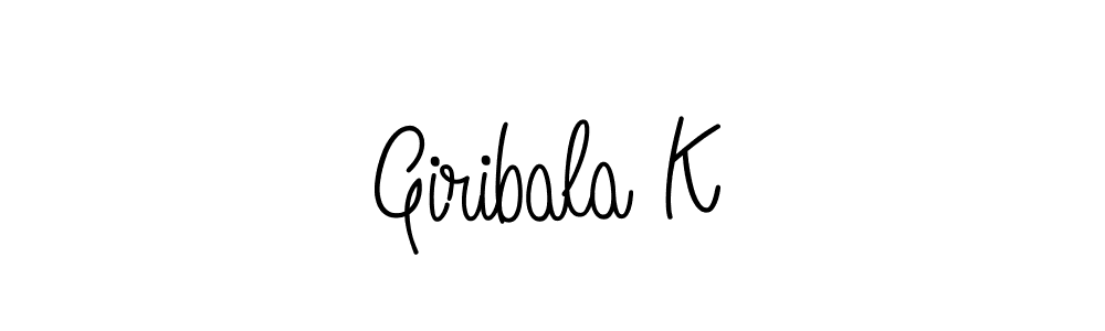 How to Draw Giribala K signature style? Angelique-Rose-font-FFP is a latest design signature styles for name Giribala K. Giribala K signature style 5 images and pictures png