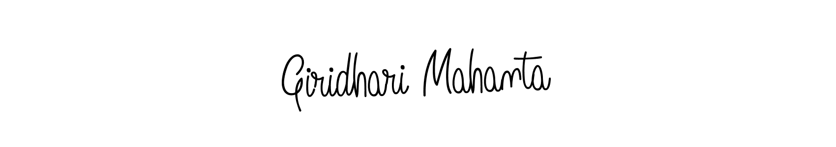 Use a signature maker to create a handwritten signature online. With this signature software, you can design (Angelique-Rose-font-FFP) your own signature for name Giridhari Mahanta. Giridhari Mahanta signature style 5 images and pictures png