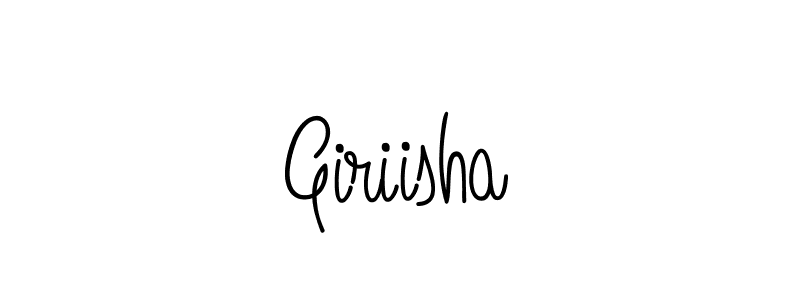 The best way (Angelique-Rose-font-FFP) to make a short signature is to pick only two or three words in your name. The name Giriisha include a total of six letters. For converting this name. Giriisha signature style 5 images and pictures png