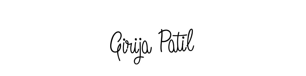 The best way (Angelique-Rose-font-FFP) to make a short signature is to pick only two or three words in your name. The name Girija Patil include a total of six letters. For converting this name. Girija Patil signature style 5 images and pictures png