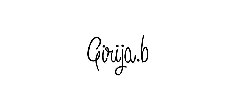 Create a beautiful signature design for name Girija.b. With this signature (Angelique-Rose-font-FFP) fonts, you can make a handwritten signature for free. Girija.b signature style 5 images and pictures png