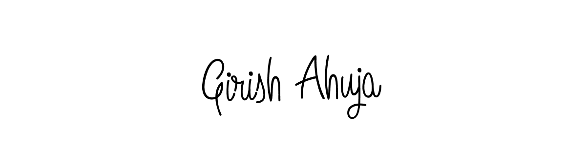 The best way (Angelique-Rose-font-FFP) to make a short signature is to pick only two or three words in your name. The name Girish Ahuja include a total of six letters. For converting this name. Girish Ahuja signature style 5 images and pictures png
