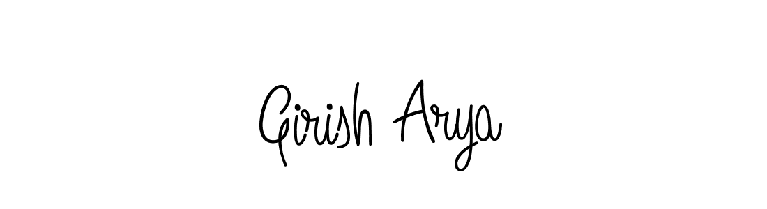 Make a beautiful signature design for name Girish Arya. With this signature (Angelique-Rose-font-FFP) style, you can create a handwritten signature for free. Girish Arya signature style 5 images and pictures png