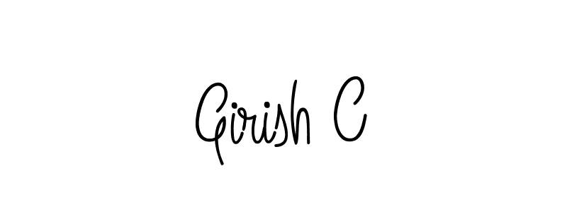 Design your own signature with our free online signature maker. With this signature software, you can create a handwritten (Angelique-Rose-font-FFP) signature for name Girish C. Girish C signature style 5 images and pictures png