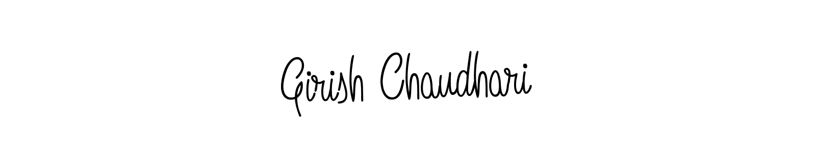 Make a beautiful signature design for name Girish Chaudhari. With this signature (Angelique-Rose-font-FFP) style, you can create a handwritten signature for free. Girish Chaudhari signature style 5 images and pictures png