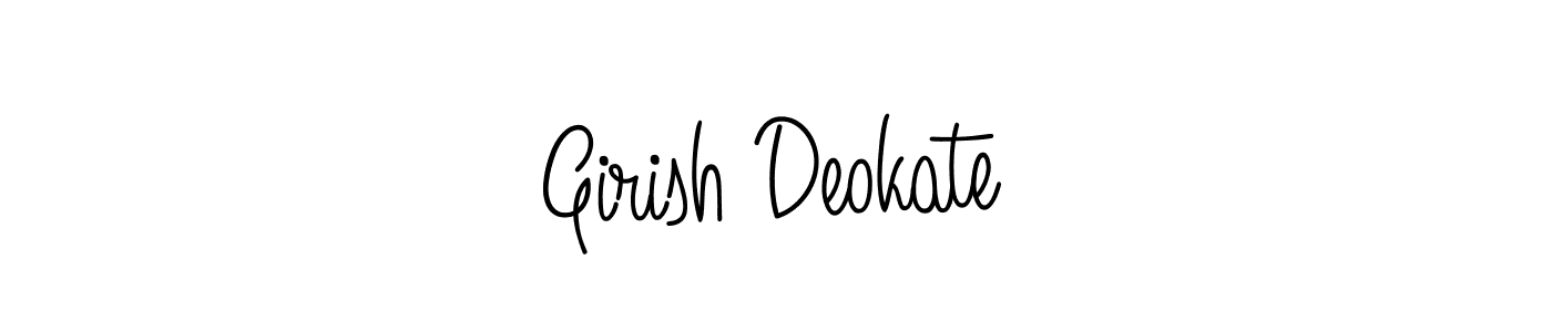 The best way (Angelique-Rose-font-FFP) to make a short signature is to pick only two or three words in your name. The name Girish Deokate include a total of six letters. For converting this name. Girish Deokate signature style 5 images and pictures png