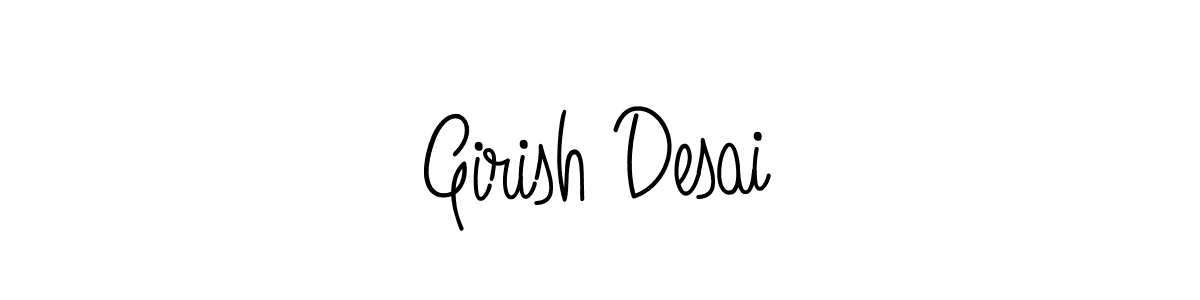 How to make Girish Desai name signature. Use Angelique-Rose-font-FFP style for creating short signs online. This is the latest handwritten sign. Girish Desai signature style 5 images and pictures png