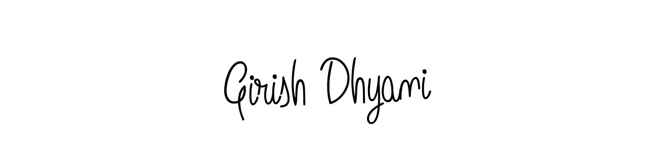 Design your own signature with our free online signature maker. With this signature software, you can create a handwritten (Angelique-Rose-font-FFP) signature for name Girish Dhyani. Girish Dhyani signature style 5 images and pictures png