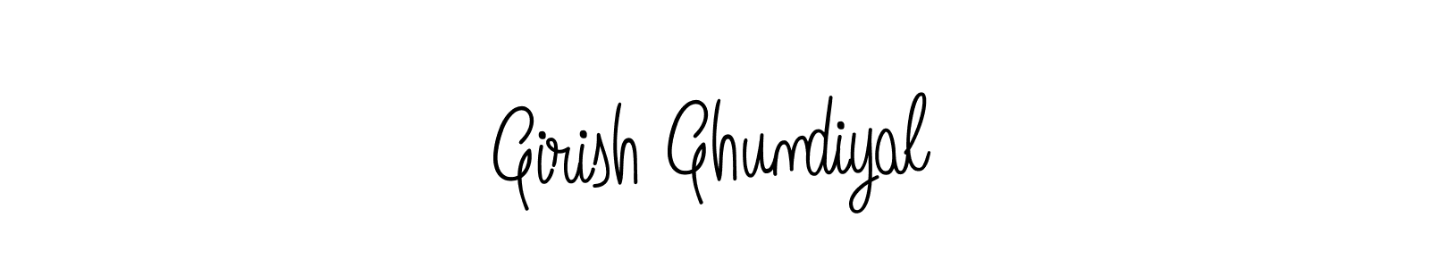 You should practise on your own different ways (Angelique-Rose-font-FFP) to write your name (Girish Ghundiyal) in signature. don't let someone else do it for you. Girish Ghundiyal signature style 5 images and pictures png