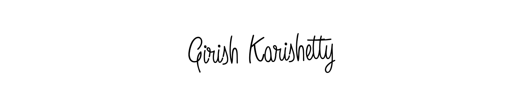 How to make Girish Karishetty name signature. Use Angelique-Rose-font-FFP style for creating short signs online. This is the latest handwritten sign. Girish Karishetty signature style 5 images and pictures png