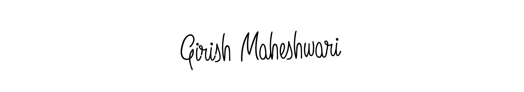 Make a beautiful signature design for name Girish Maheshwari. With this signature (Angelique-Rose-font-FFP) style, you can create a handwritten signature for free. Girish Maheshwari signature style 5 images and pictures png