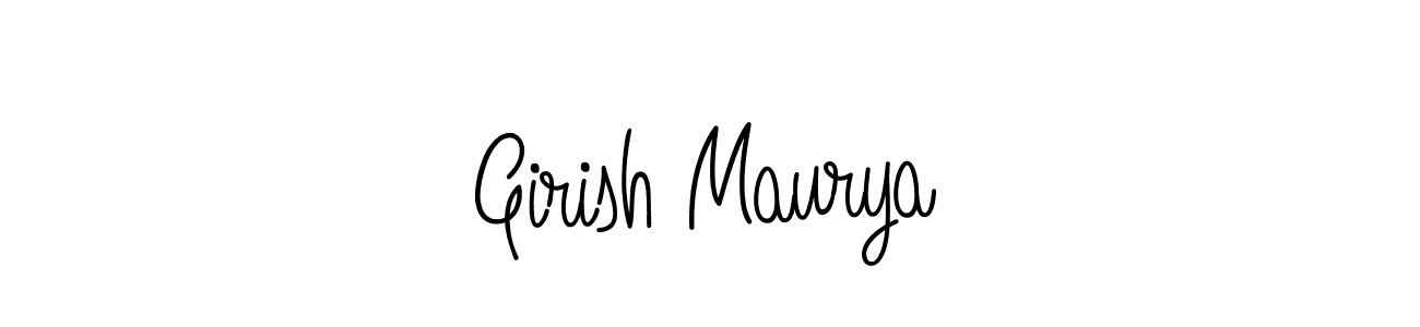 Use a signature maker to create a handwritten signature online. With this signature software, you can design (Angelique-Rose-font-FFP) your own signature for name Girish Maurya. Girish Maurya signature style 5 images and pictures png