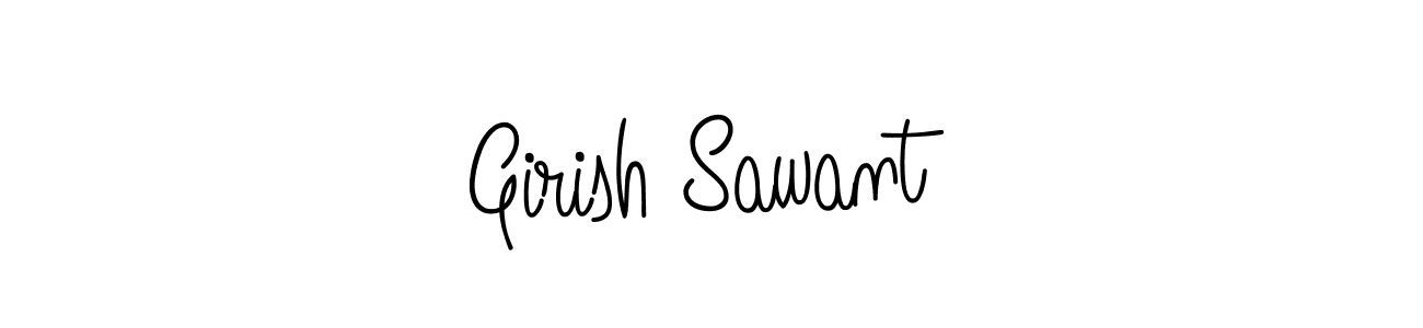 You should practise on your own different ways (Angelique-Rose-font-FFP) to write your name (Girish Sawant) in signature. don't let someone else do it for you. Girish Sawant signature style 5 images and pictures png