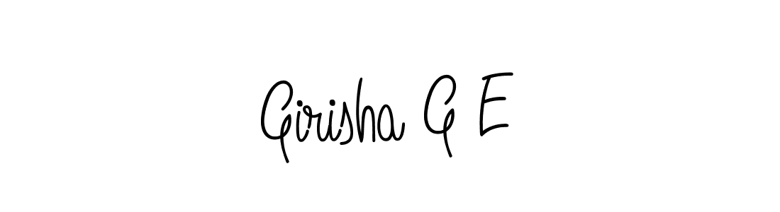 How to Draw Girisha G E signature style? Angelique-Rose-font-FFP is a latest design signature styles for name Girisha G E. Girisha G E signature style 5 images and pictures png