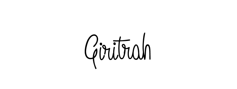 Use a signature maker to create a handwritten signature online. With this signature software, you can design (Angelique-Rose-font-FFP) your own signature for name Giritrah. Giritrah signature style 5 images and pictures png