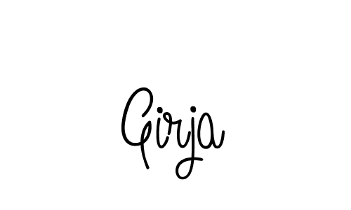 You should practise on your own different ways (Angelique-Rose-font-FFP) to write your name (Girja) in signature. don't let someone else do it for you. Girja signature style 5 images and pictures png