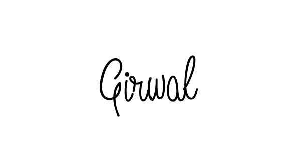 Make a beautiful signature design for name Girwal. With this signature (Angelique-Rose-font-FFP) style, you can create a handwritten signature for free. Girwal signature style 5 images and pictures png