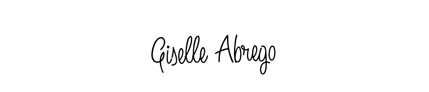 You should practise on your own different ways (Angelique-Rose-font-FFP) to write your name (Giselle Abrego) in signature. don't let someone else do it for you. Giselle Abrego signature style 5 images and pictures png