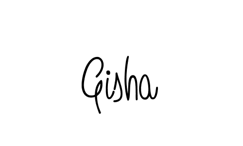 Gisha stylish signature style. Best Handwritten Sign (Angelique-Rose-font-FFP) for my name. Handwritten Signature Collection Ideas for my name Gisha. Gisha signature style 5 images and pictures png