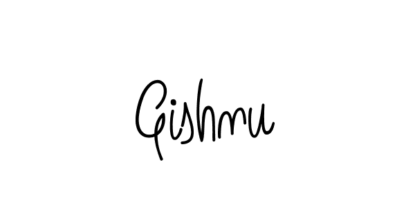 Use a signature maker to create a handwritten signature online. With this signature software, you can design (Angelique-Rose-font-FFP) your own signature for name Gishnu. Gishnu signature style 5 images and pictures png