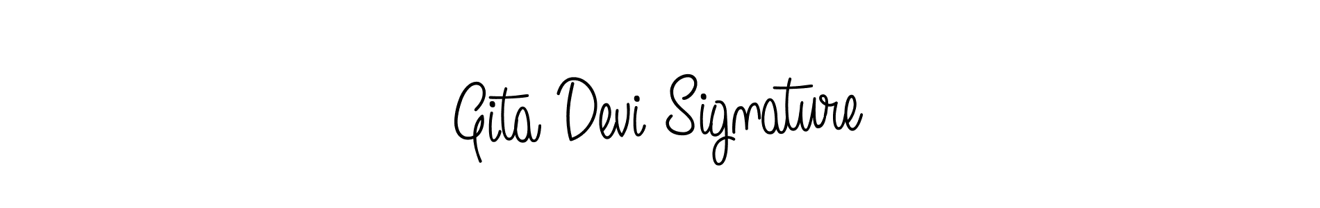 Once you've used our free online signature maker to create your best signature Angelique-Rose-font-FFP style, it's time to enjoy all of the benefits that Gita Devi Signature name signing documents. Gita Devi Signature signature style 5 images and pictures png