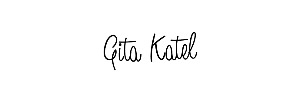 How to make Gita Katel name signature. Use Angelique-Rose-font-FFP style for creating short signs online. This is the latest handwritten sign. Gita Katel signature style 5 images and pictures png